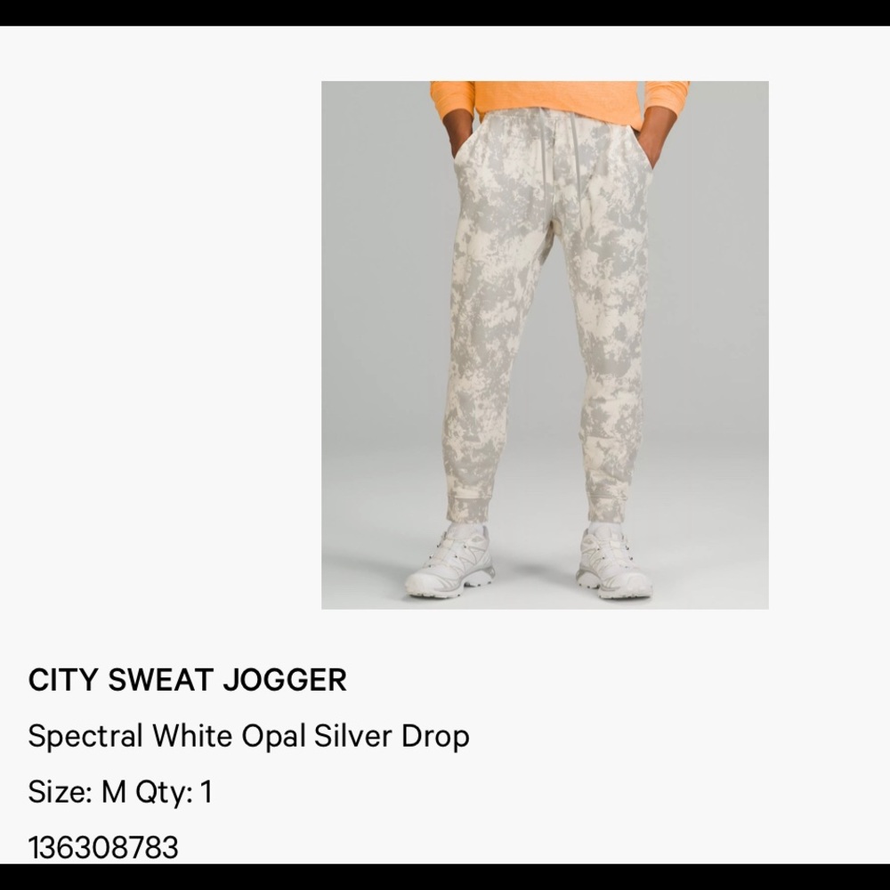 CITY SWEAT JOGGER
Spectral White Opal Silver Drop